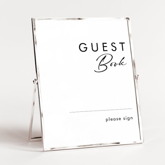 Modern Minimalistisch Gastenboek Bord Poster