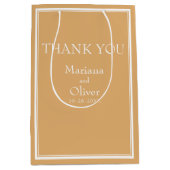 Modern minimalistisch geel medium cadeauzakje (Voorkant)