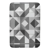 Modern minimalistisch geometrisch patroon zwart, w badmat (Voorkant Verticaal)