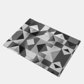 Modern minimalistisch geometrisch patroon zwart, w deurmat (Schuin)