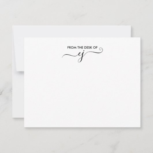 Modern minimalistisch gepersonaliseerde whitepatis notitiekaartje (Voorkant)