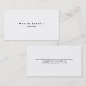 Modern minimalistisch gewoon Visitekaartje (Voorkant / Achterkant)