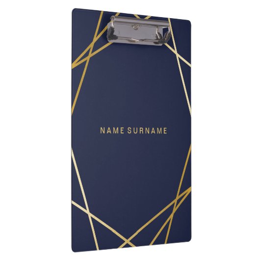 Modern minimalistisch Gold Geometric Pattern-klemb Klembord (Rechts)