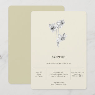 Modern minimalistisch Gold Hint Daffodil-Vrijgezel Kaart