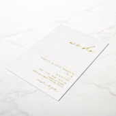Modern minimalistisch | Goud dat wij echt binden Folie Uitnodiging (Gedraaid)