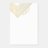 Modern Minimalistisch Goud Geometrisch Ontwerp Post-it® Notes (Voorkant)