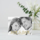 Modern minimalistisch goud sparen het Briefkaart v (Staand voorkant)