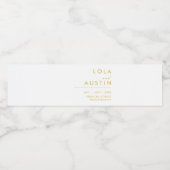 Modern minimalistisch goud waterfles etiket (Enkel label)