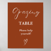 Modern minimalistisch graastafelteken poster (Voorkant)