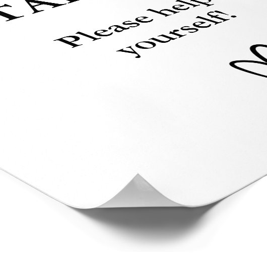 Modern minimalistisch graastafelteken poster (Hoek)