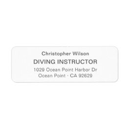 Modern minimalistisch grijs retouradres voor bedri etiket