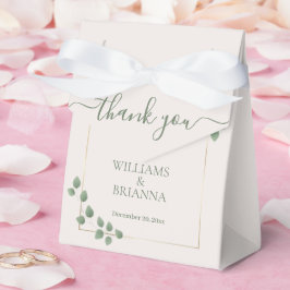 Modern Minimalistisch Groen Geometrisch Huwelijk Bedankdoosjes