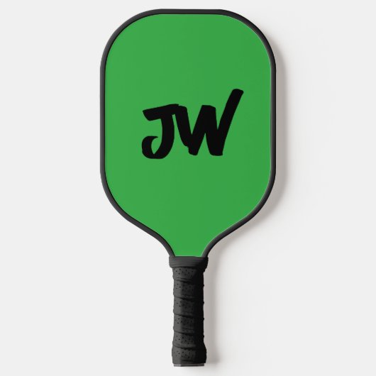 MODERN MINIMALISTISCH GROEN MONOGRAM PICKLEBALL PADDLE (Voorkant)