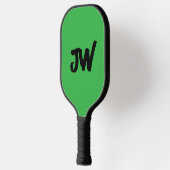 MODERN MINIMALISTISCH GROEN MONOGRAM PICKLEBALL PADDLE (Links)