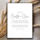 Modern minimalistisch handgeschreven script kaart