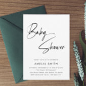 Modern minimalistisch handgeschreven script zwart kaart