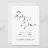 Modern minimalistisch handgeschreven script zwart kaart (Voorkant)