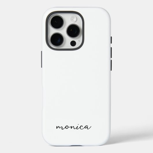 Modern minimalistisch handschrift wit Case-Mate iPhone case (Achterkant)