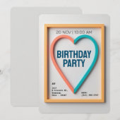 Modern minimalistisch hart gepersonaliseerd kaart (Voorkant / Achterkant)