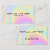 Modern minimalistisch holografisch Visitekaartje (Voorkant / Achterkant)