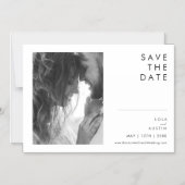 Modern minimalistisch horizontaal sparen de Magnet Magnetische Uitnodiging (Voorkant)