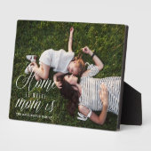 Modern minimalistisch huis is waar moeder is volle fotoplaat (Zijkant)