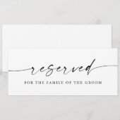 Modern Minimalistisch Huwelijk Gereserveerd Bord (Voorkant / Achterkant)