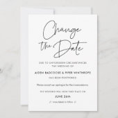 Modern minimalistisch Huwelijksdatum update Kaart (Voorkant)