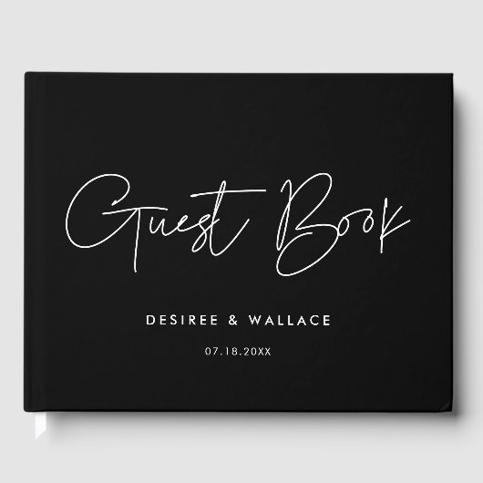 Modern minimalistisch huwelijksgastenboek gastenboek (Voorkant)