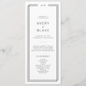 Modern minimalistisch huwelijksprogramma / AVERY Programma (Voorkant)