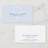 Modern minimalistisch ijsblauw Visitekaartje (Voorkant / Achterkant)