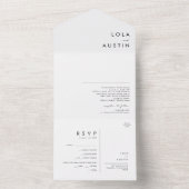 Modern minimalistisch in één uitnodiging (Binnen)