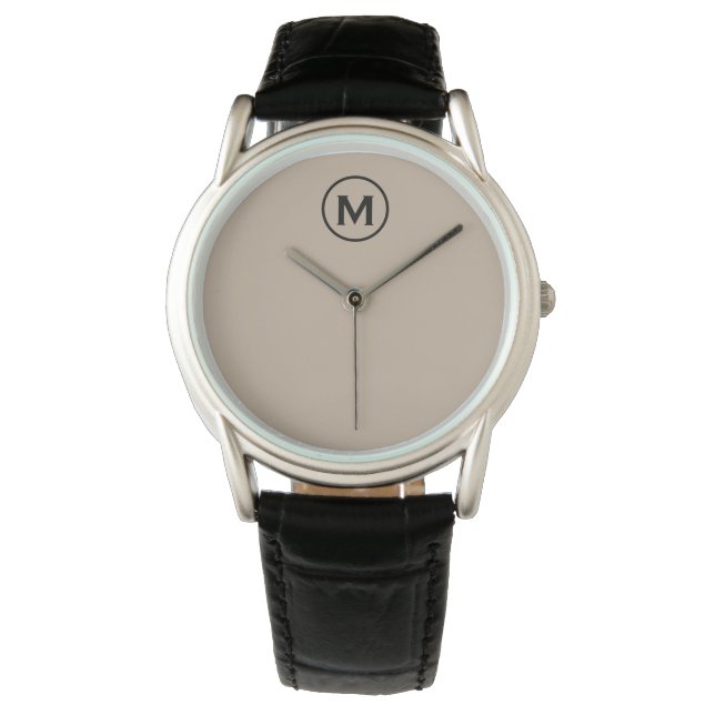 Modern minimalistisch Initiaal Horloge (Voorkant)