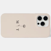 Modern Minimalistisch Initiaal Monogram Case-Mate iPhone Case (Achterkant (horizontaal))