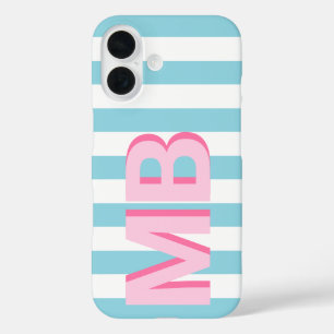 Modern Minimalistisch Initiaal Monogram iPhone 16 Hoesje