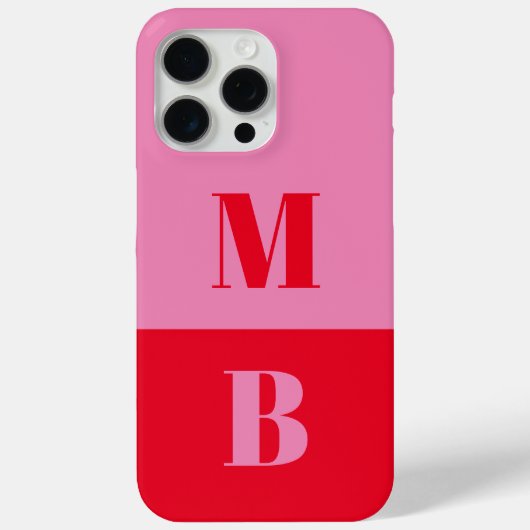 Modern Minimalistisch Initiaal Monogram Case-Mate iPhone Case (Achterkant)