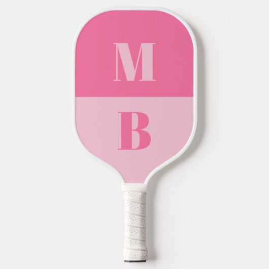 Modern Minimalistisch Initiaal Monogram Pickleball Paddle (Voorkant)
