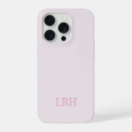 Modern Minimalistisch Initiaal Roze Monogram iPhone 15 Pro Hoesje