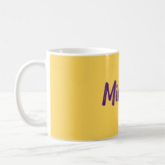 Modern minimalistisch Jouw naam toevoegen Koffiemok (Links)