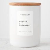 Modern Minimalistisch Kaars Productlabel Voedselcontainer Etiket (Voorkant)