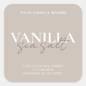 Modern minimalistisch kaartenlabel vierkante sticker (Voorkant)