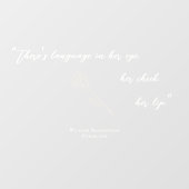 Modern minimalistisch kalligrafiescript elegant raamsticker (Vel)