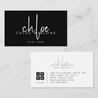 Modern Minimalistisch Kapselstylist Script Visitekaartje