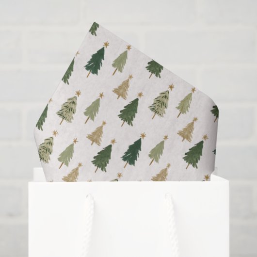 Modern minimalistisch kerstboompatroon tissuepapier (Cadeauzakje)