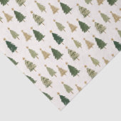 Modern minimalistisch kerstboompatroon tissuepapier (Detail)