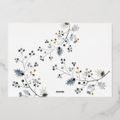 Modern minimalistisch kerstorganisch goud folie feestdagenkaart (Achterkant)