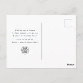 Modern Minimalistisch Kerstscript Bedrijfsmatig Briefkaart (Achterkant)