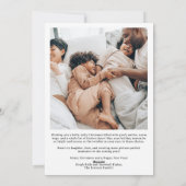 Modern minimalistisch kerstwinter 4-foto script feestdagenkaart (Achterkant)