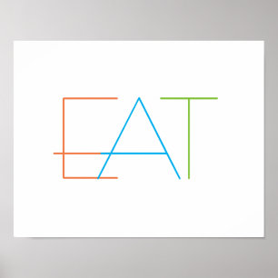 modern minimalistisch keukenwand poster eet