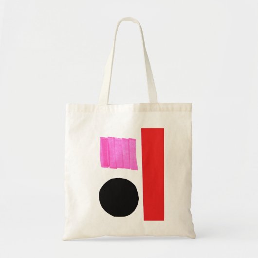 Modern minimalistisch kleureninkool Abstract Tote Bag (Voorkant)